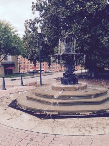Fountain in the middle of downtown Columbus