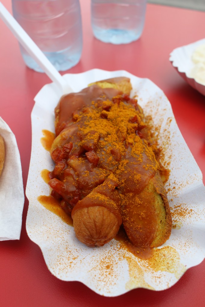 This was actually lunch, not dinner. Currywurst. Apparently it's the thing to eat in Berlin. 
